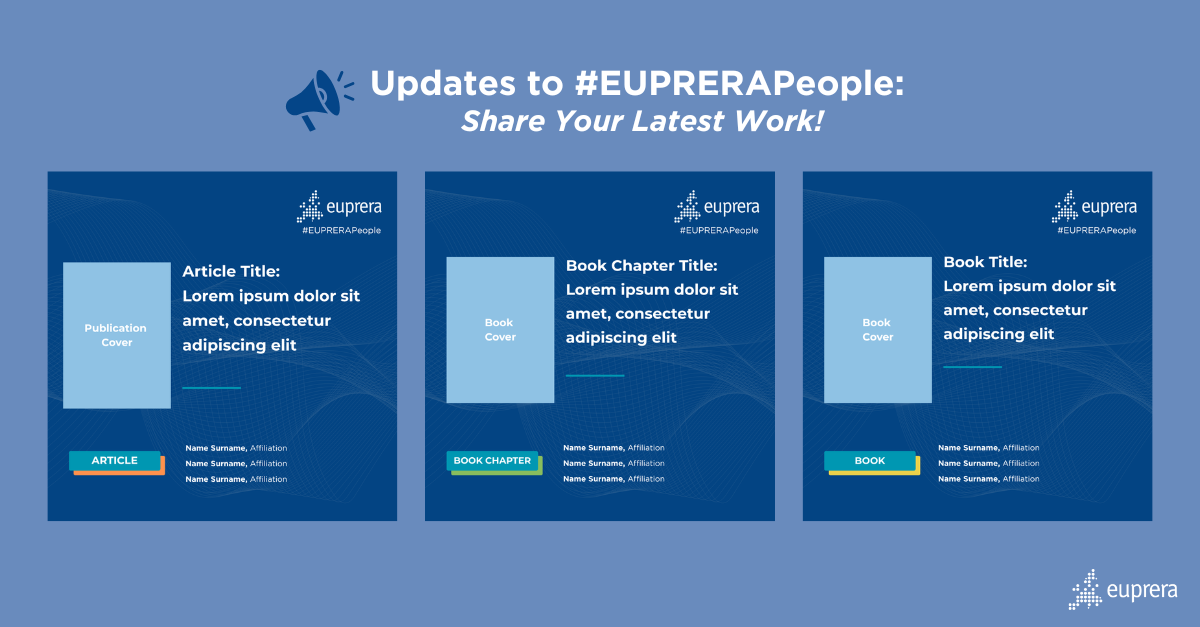 Updates to #EUPRERAPeople: Share Your Latest Work!